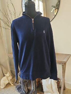Polo by Ralph Lauren Women's Navy Half-Zip Pullover Sweater. Size S/P
